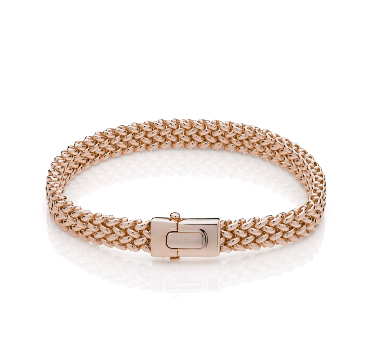Hand Made Florentine Mesh Link Thin Bracelet — MVM Florence Italy